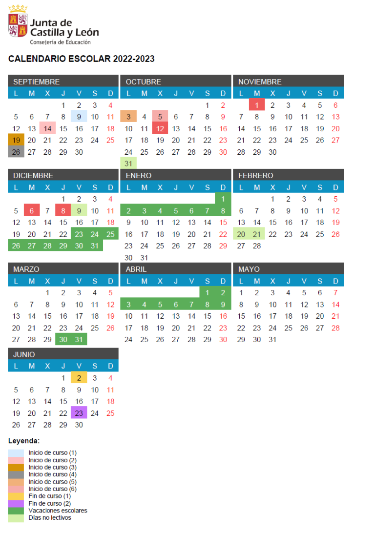 Calendario escolar 2023 2024 valladolid image to u